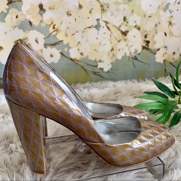 ENZO ANGIOLINI, Patent Leather Peep Toe Heels - Picture 7 of 8